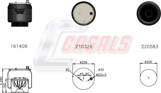 Casals B2783 - Bellow, air suspension car-mod.net