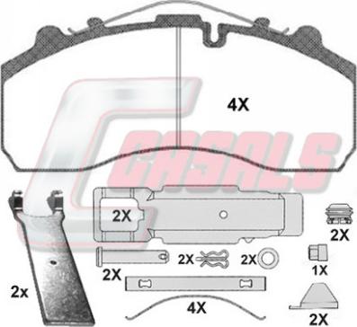 Casals BKM988 - Brake Pad Set, disc brake car-mod.net