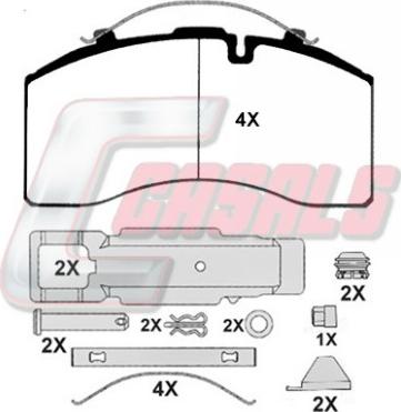 Casals BKM004 - Brake Pad Set, disc brake car-mod.net