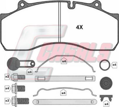 Casals BKM143 - Brake Pad Set, disc brake car-mod.net