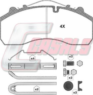 Casals BKM1366 - Brake Pad Set, disc brake car-mod.net