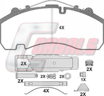 Casals BKM133 - Brake Pad Set, disc brake car-mod.net