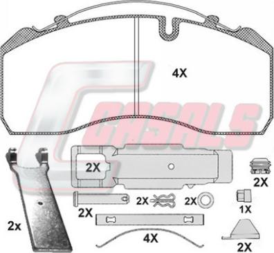 Casals BKM1329 - Brake Pad Set, disc brake car-mod.net
