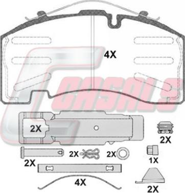 Casals BKM132 - Brake Pad Set, disc brake car-mod.net