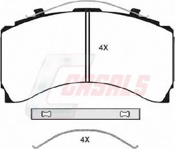 Casals BKM244 - Brake Pad Set, disc brake car-mod.net