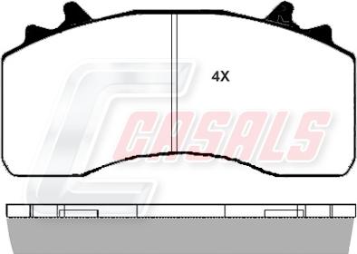 Casals BKM279 - Brake Pad Set, disc brake car-mod.net