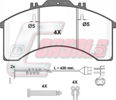 Casals BKM773 - Brake Pad Set, disc brake car-mod.net