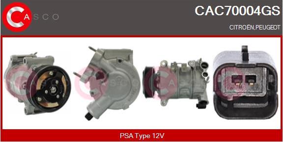 Casco CAC70004GS - Compressor, air conditioning car-mod.net
