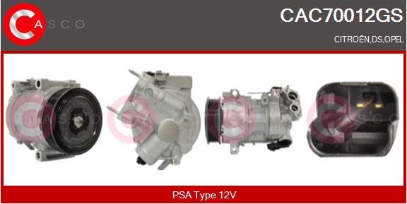 Casco CAC70012GS - Compressor, air conditioning car-mod.net