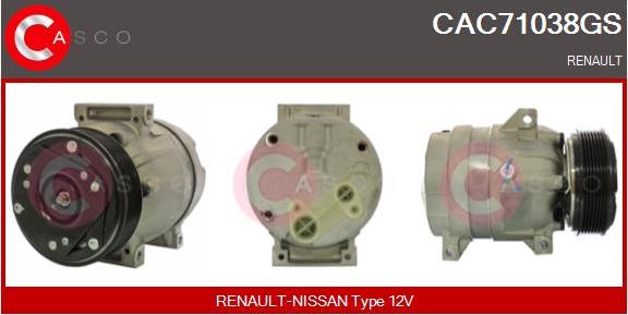Casco CAC71038GS - Compressor, air conditioning car-mod.net
