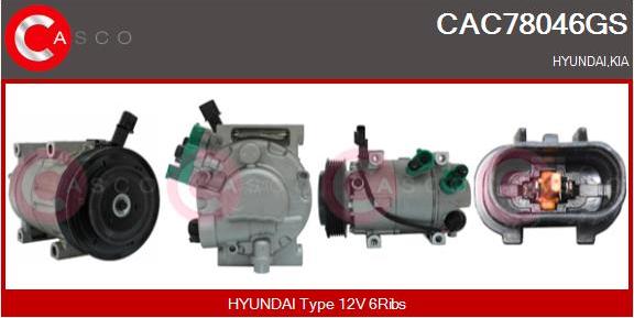Casco CAC78046GS - Compressor, air conditioning car-mod.net