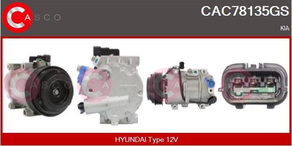 Casco CAC78135GS - Compressor, air conditioning car-mod.net