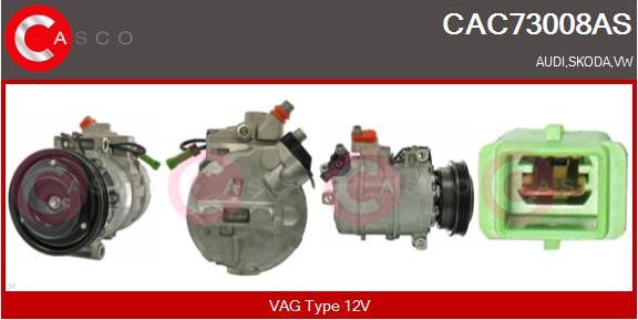 Casco CAC73008AS - Compressor, air conditioning car-mod.net