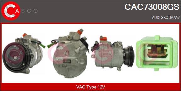 Casco CAC73008GS - Compressor, air conditioning car-mod.net