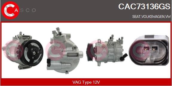 Casco CAC73136GS - Compressor, air conditioning car-mod.net