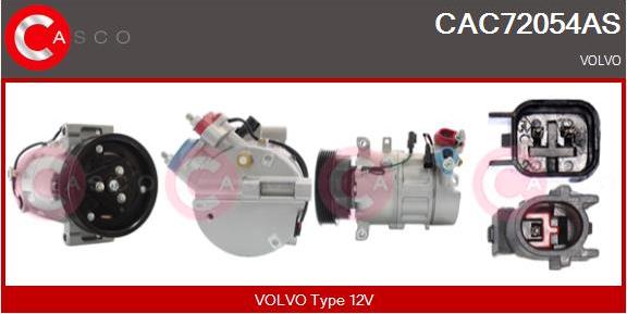 Casco CAC72054AS - Compressor, air conditioning car-mod.net