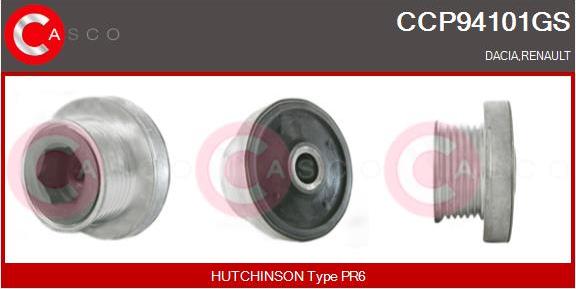 Casco CCP94101GS - Pulley, alternator, freewheel clutch car-mod.net