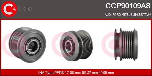Casco CCP90109AS - Pulley, alternator, freewheel clutch car-mod.net