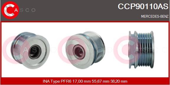 Casco CCP90110AS - Pulley, alternator, freewheel clutch car-mod.net