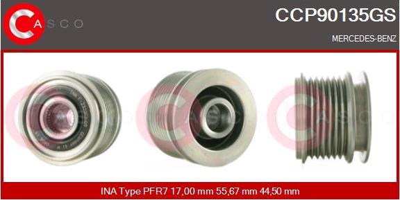 Casco CCP90135GS - Pulley, alternator, freewheel clutch car-mod.net