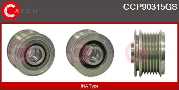 Casco CCP90315GS - Pulley, alternator, freewheel clutch car-mod.net