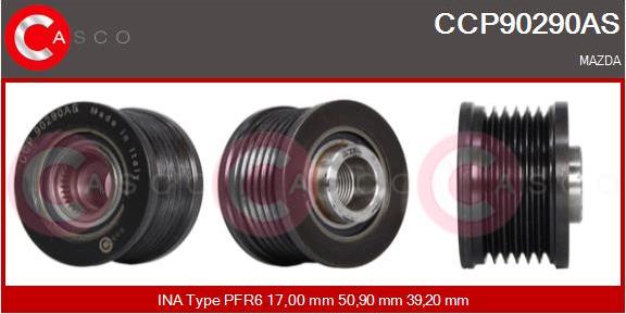 Casco CCP90290AS - Pulley, alternator, freewheel clutch car-mod.net