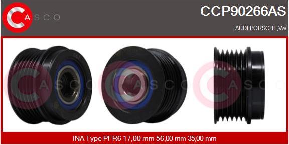 Casco CCP90266AS - Pulley, alternator, freewheel clutch car-mod.net