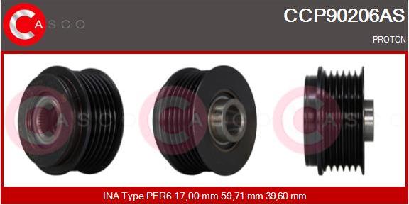 Casco CCP90206AS - Pulley, alternator, freewheel clutch car-mod.net