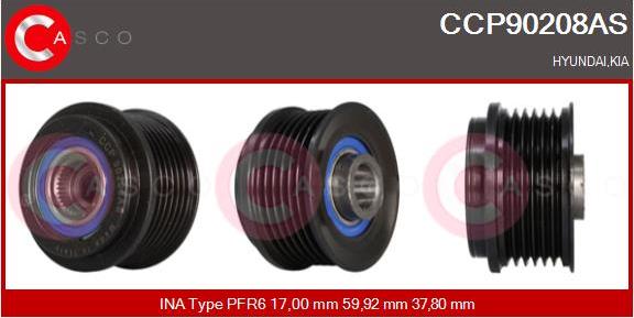 Casco CCP90208AS - Pulley, alternator, freewheel clutch car-mod.net
