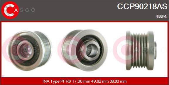 Casco CCP90218AS - Pulley, alternator, freewheel clutch car-mod.net