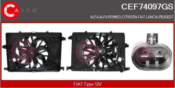 Casco CEF74097GS - Electric Motor, radiator fan car-mod.net