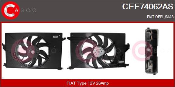 Casco CEF74062AS - Electric Motor, radiator fan car-mod.net