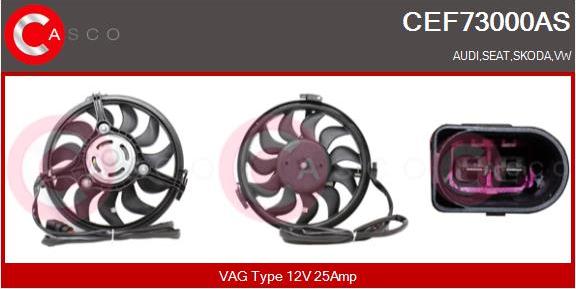 Casco CEF73000AS - Electric Motor, radiator fan car-mod.net