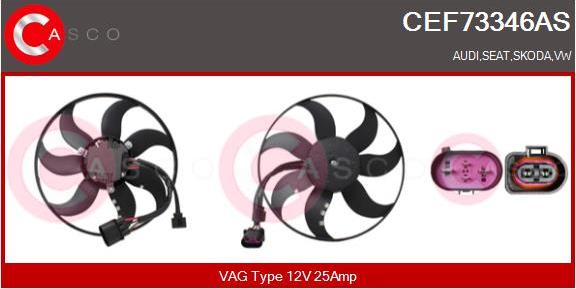Casco CEF73346AS - Fan, radiator car-mod.net