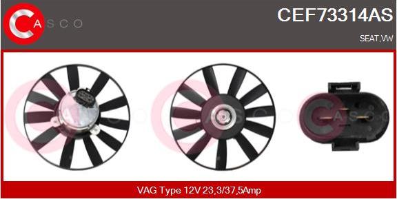 Casco CEF73314AS - Fan, radiator car-mod.net