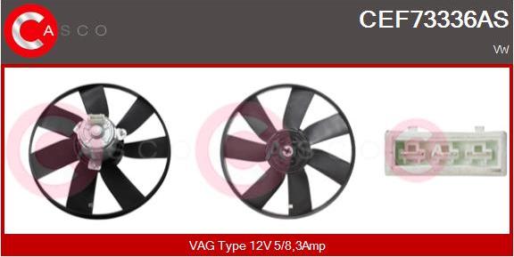 Casco CEF73336AS - Fan, radiator car-mod.net