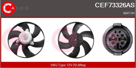 Casco CEF73326AS - Fan, radiator car-mod.net