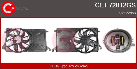 Casco CEF72012GS - Electric Motor, radiator fan car-mod.net