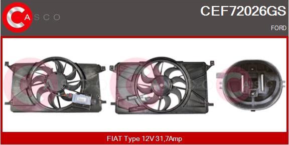 Casco CEF72026GS - Electric Motor, radiator fan car-mod.net