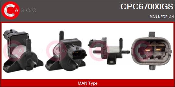 Casco CPC67000GS - EGR Pressure Converter, exhaust control car-mod.net