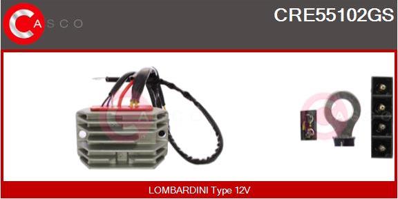 Casco CRE55102GS - Voltage regulator, alternator car-mod.net