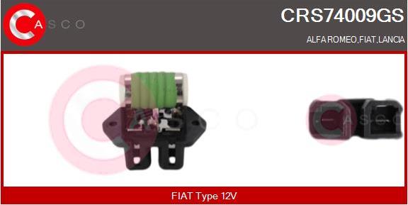 Casco CRS74009GS - Pre-resistor, electro motor radiator fan car-mod.net