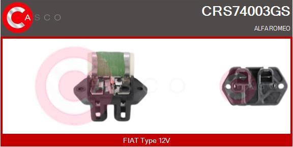 Casco CRS74003GS - Pre-resistor, electro motor radiator fan car-mod.net
