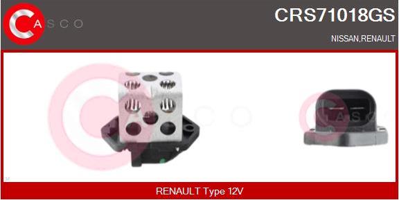 Casco CRS71018GS - Pre-resistor, electro motor radiator fan car-mod.net