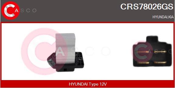 Casco CRS78026GS - Resistor, interior blower car-mod.net