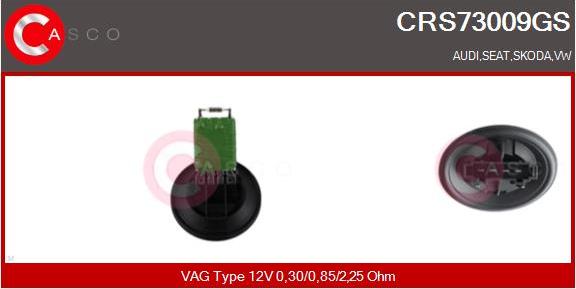 Casco CRS73009GS - Resistor, interior blower car-mod.net