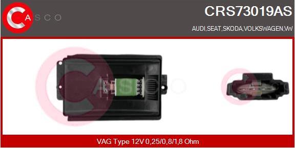 Casco CRS73019AS - Resistor, interior blower car-mod.net