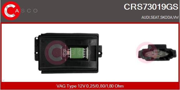 Casco CRS73019GS - Resistor, interior blower car-mod.net