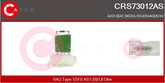 Casco CRS73012AS - Resistor, interior blower car-mod.net