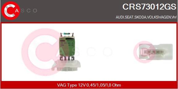 Casco CRS73012GS - Resistor, interior blower car-mod.net